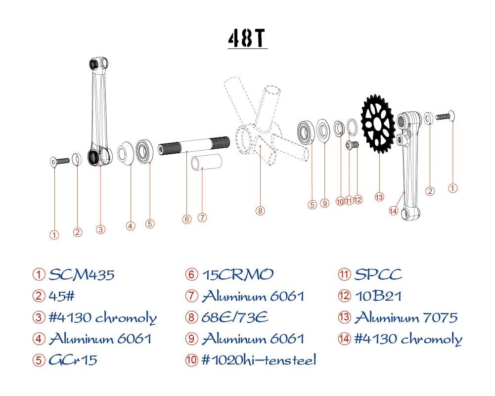 Description Picture 3 of itemFunsea BMX Sprocket 25T Alloy 6061 Bicycle Plate for Wheelie Stunt Big Cruiser One Way Chainring Full Machine Nezha