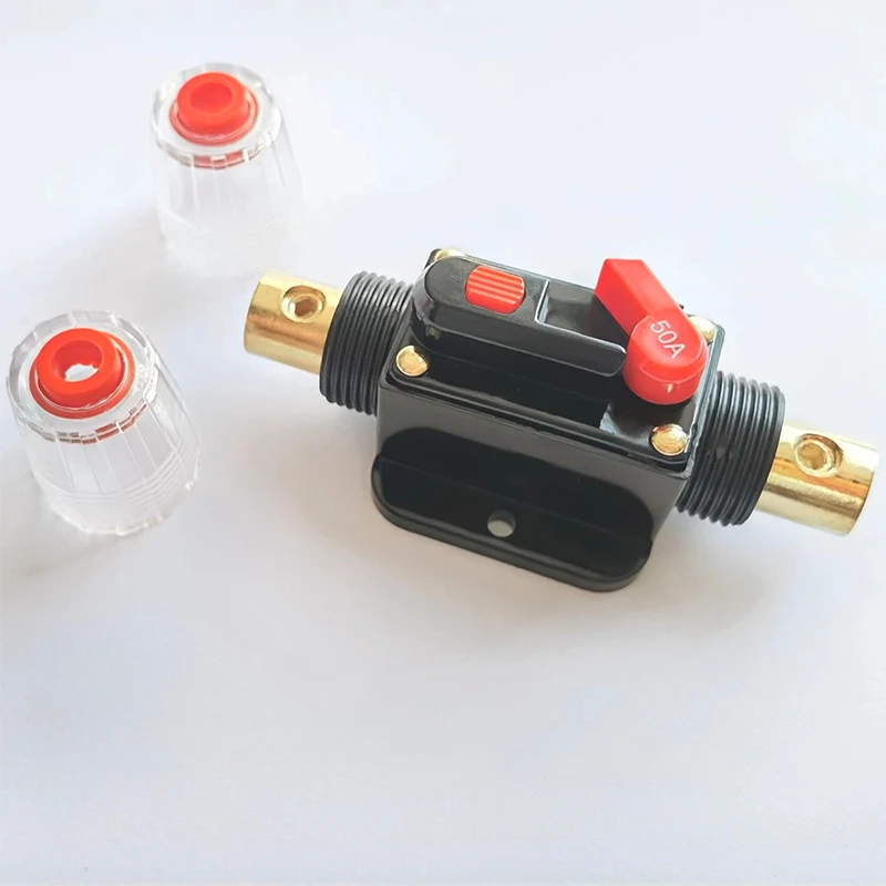 Fusibile di protezione dell'alimentazione dell'interruttore da 20A a 150A 12V-24V con ripristino manuale Manuale per barca per auto impermeabile 30A 80A 100A 150A  13
