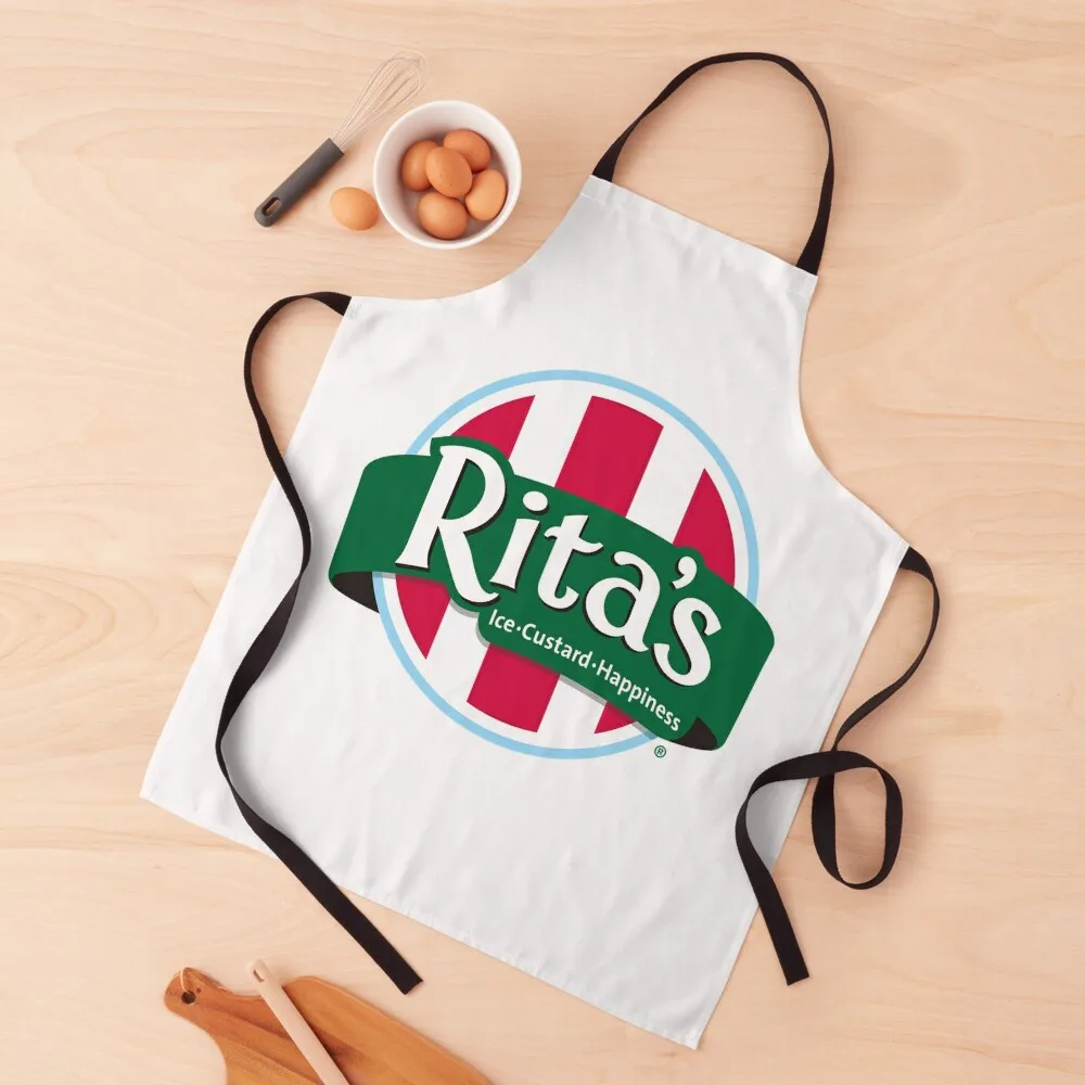 

Rita's Italian Ice Cafe Apron Household Items Kitchen New 2022 Year christmas kitchen cloths japanese style Apron