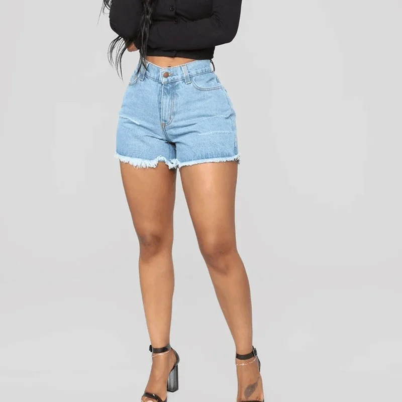 Summer 2024 Women High Waist Jeans Shorts Casual Shorts New Sexy Slim Beach Denim Shorts Bottom Shorts Mujer Jeans Femme Mujer