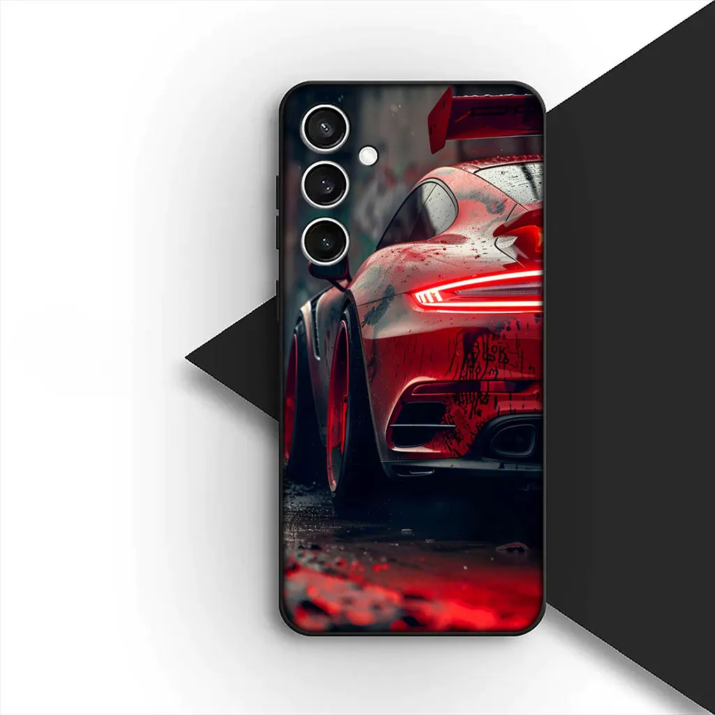 Supercar Cartoon Taillights Soft Phone Case