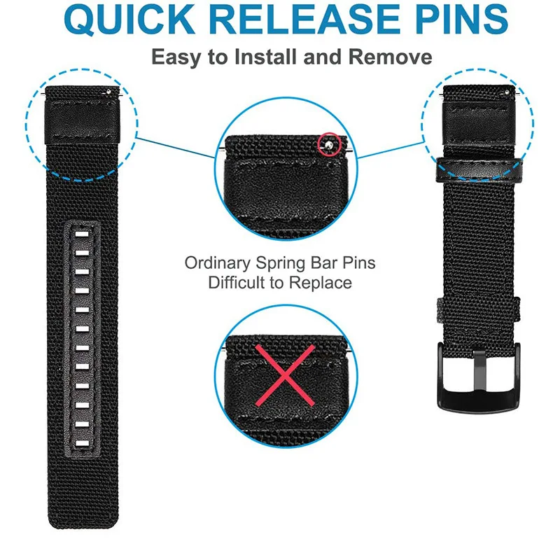 22mm Nylon Strap Replacement Wristband