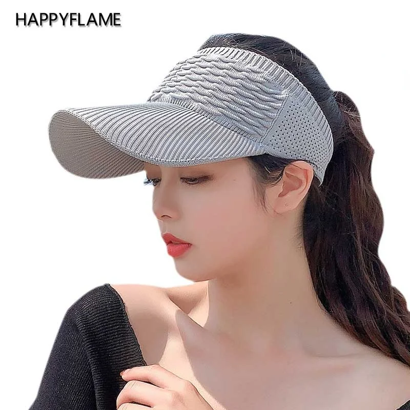 Women's Cap Outdoor Sport Baseball Cap Breathable Empty Top Hat Visor Anti-UV Sun Hat Caps Girl Golf Tennis Hats Gorras