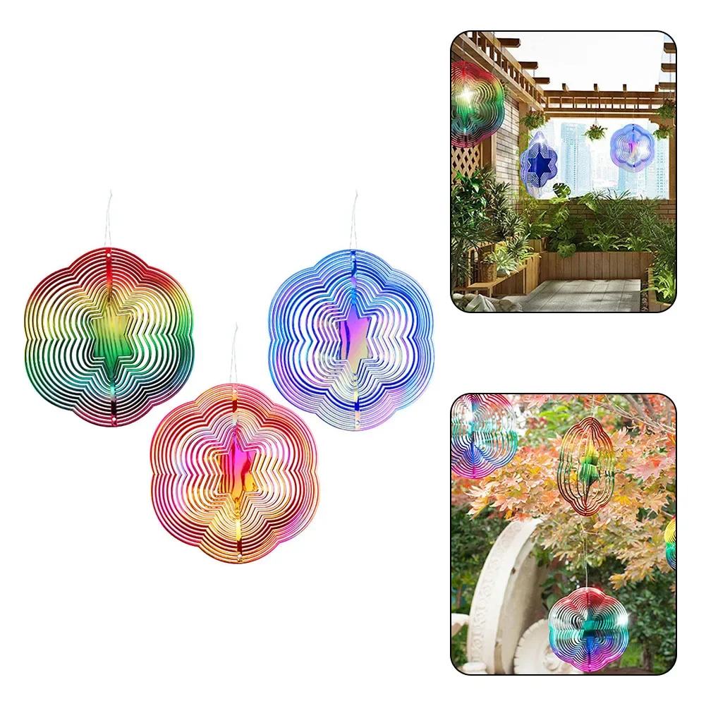 Garden Décor Rotating Spinner Bell Wind Chime Wind Spinner Hanging Pendant Outdoor Rotating Wind Chimes Wind Spinners
