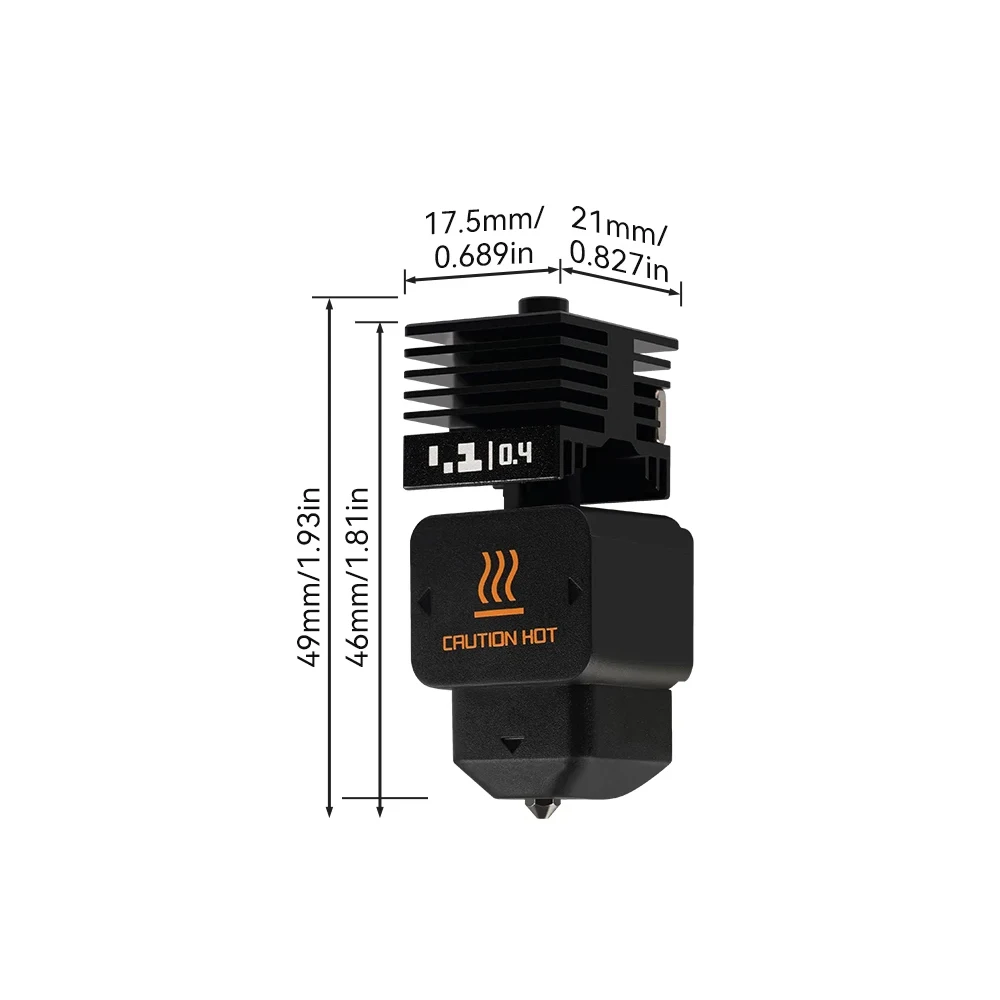 H2D H2S H2C Hotend Kit with 0.2/0.4/0.6/0.8mm Nozzle for Bambu H2D A1/A1mini