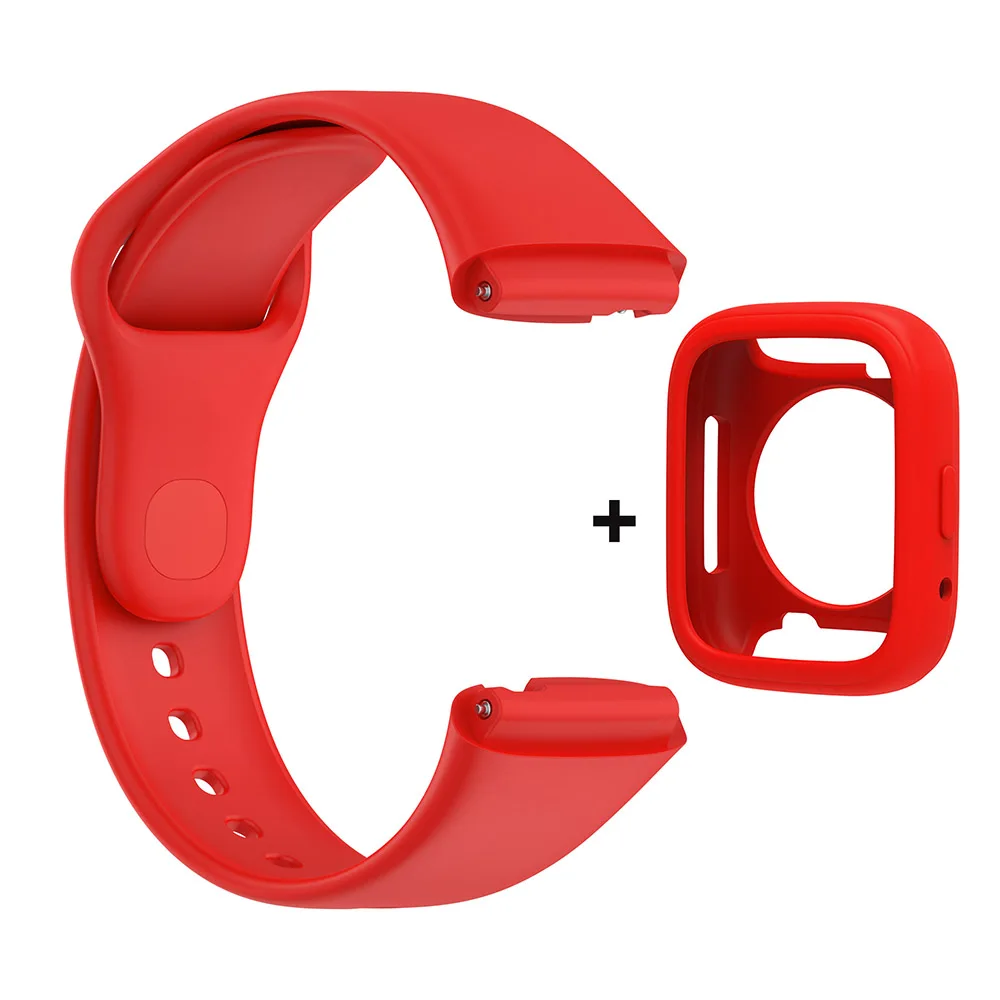 Silicone Watch Band with Protective Case Shell