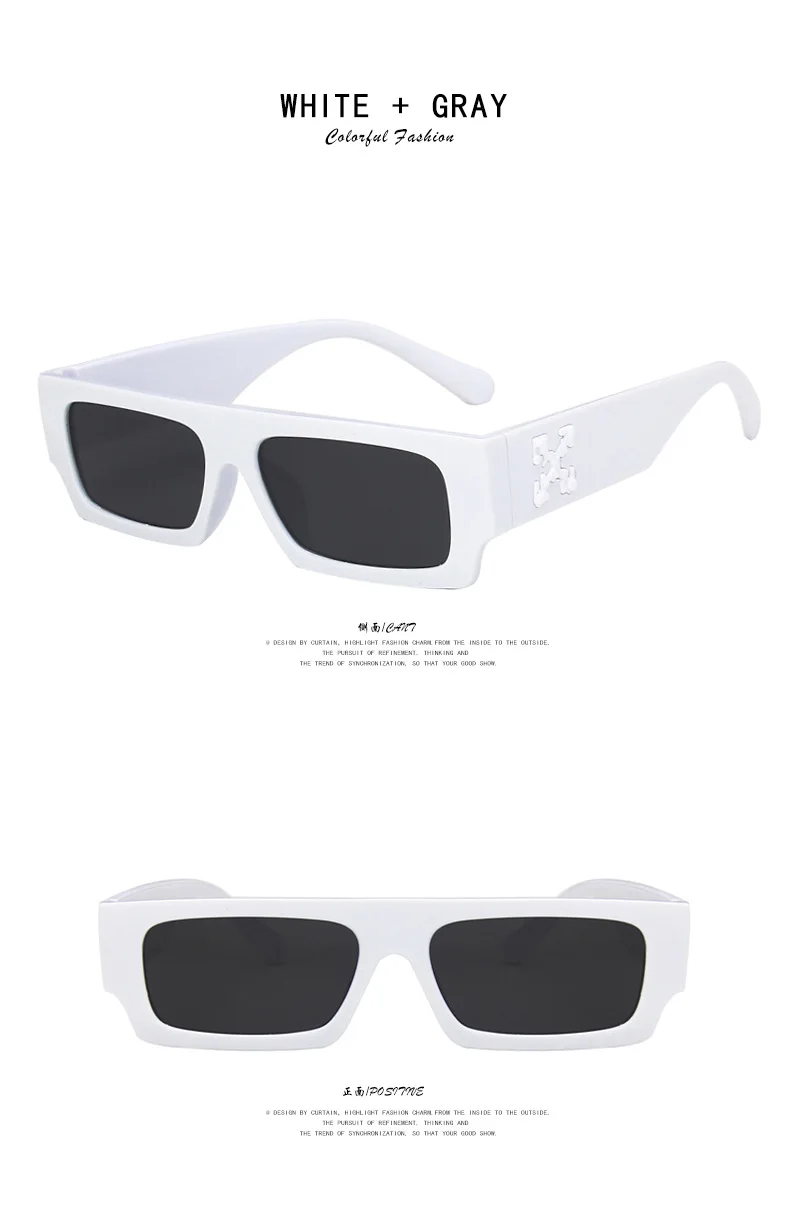 European and American X Printed Sunglasses Small Frame Trendy Internet Celebrity