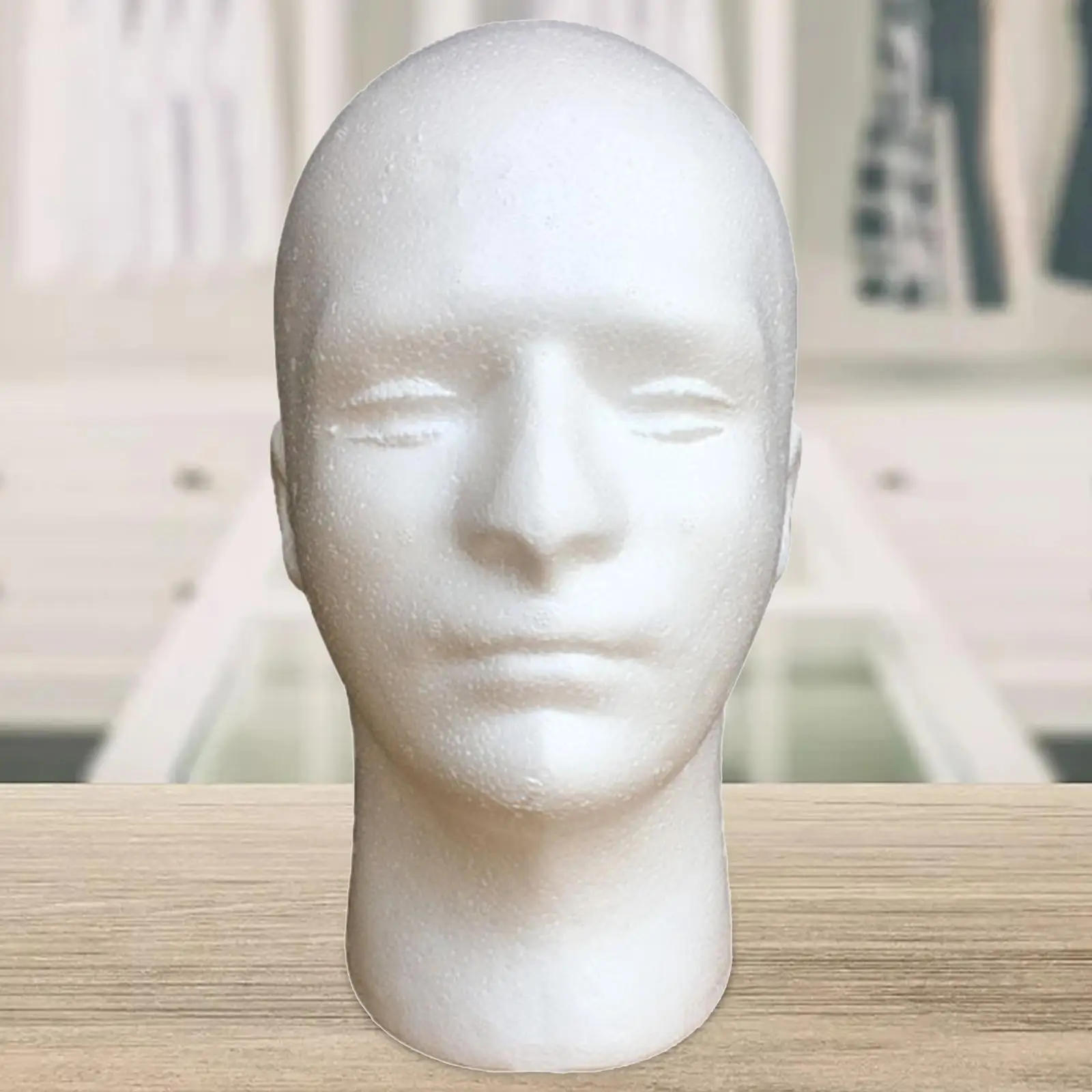 Tête De Mannequin Homme En Mousse Blanche – Parfait Pour Exposer Chapeaux, Casquettes Ou Perruques