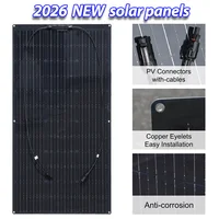 Panneau solaire 240w 120w 200w 100w Flexible 12V Chargeur de batterie pour maison camping-car yacht RV Cellule solaire monocristalline EU warehouse DHL shipping 1