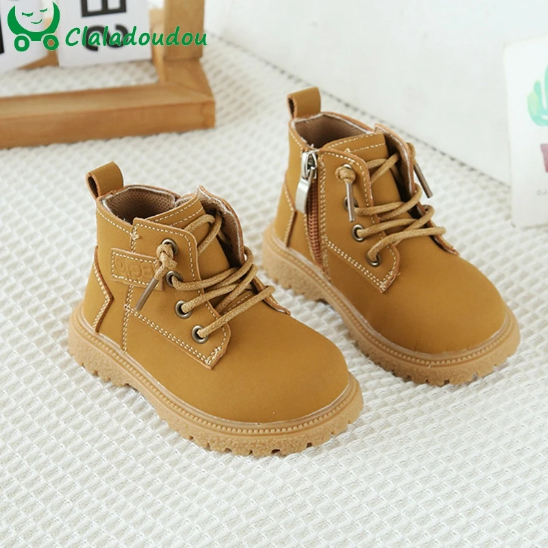 

12-16cm Brand Leather Boys Girls Sneakers Boots,Yellow Black Motorcycle Boots Shoes Autumn Spring Shoes,Toddler Boy Ankle Boot