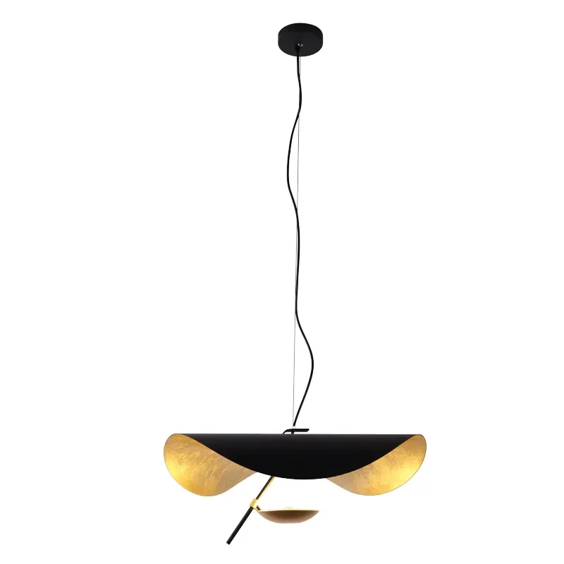 Description Picture 2 of itemPostmodern LED Pendant Lights Curved Surface Flying Saucer Hat Art Home Decor Hanglamp Living Room Restaurant Kitchen Lights