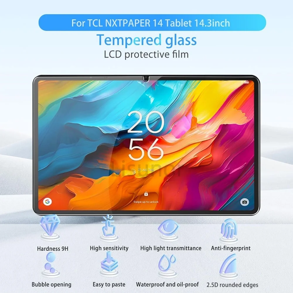 Premium Tempered Glass Tablet Screen Protector - Anti-Fingerprint HD Clear Film