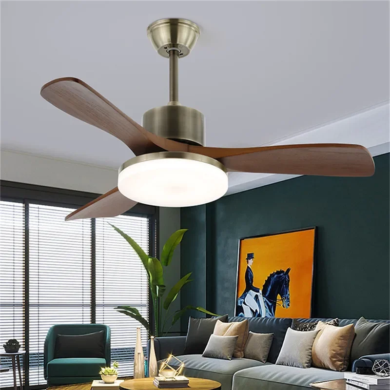 ULANI Modern Fan Light Luxury Living Room Restaurant Bedroom Study LED Ceiling Fan Light Remote Electric