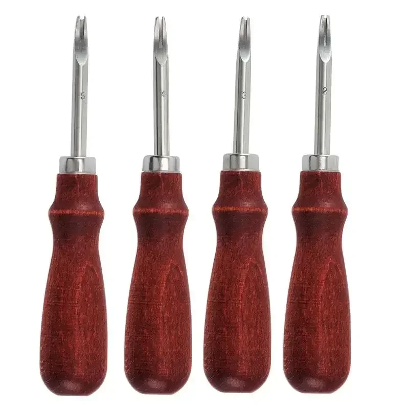 Leather Craft Tool 1pc Leather Edge Beveler Skiving Beveling Knife Cutting Wood Handle DIY Sewing
