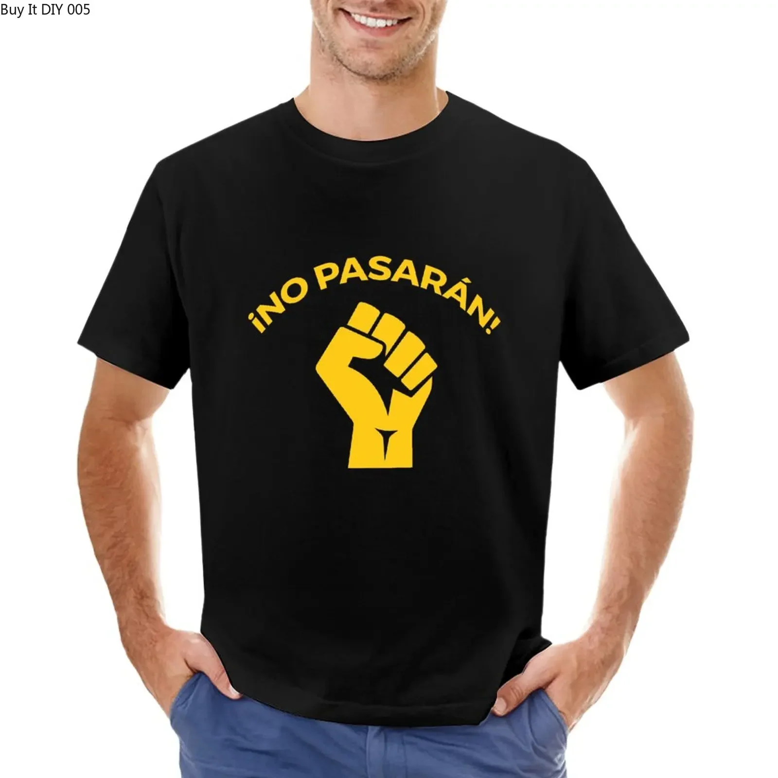 No Pasaran T-Shirt Plus Size Top Plus Size Magliette Summer Top Cute Tops Fruit Of The Loom Magliette Da Uomo