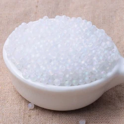 Super Uniform Matte Transparent Micro - Colored Glass Rice Beads - Handmade Decorative Loose Beads - 4mm 10g 100pcs (MSW Transparent)