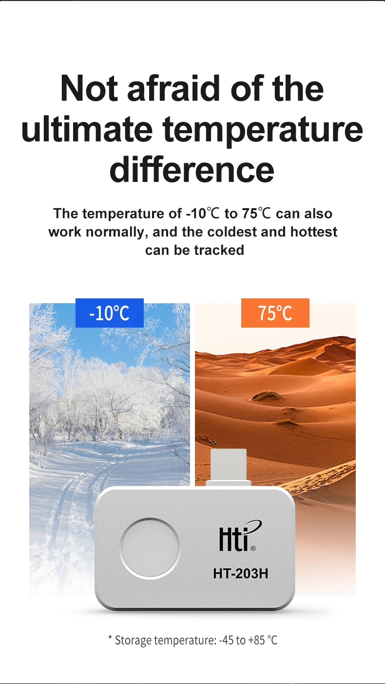 HT-203H Thermal Camera 512x384 Super IR Resolution Android Type-C Thermal Imager