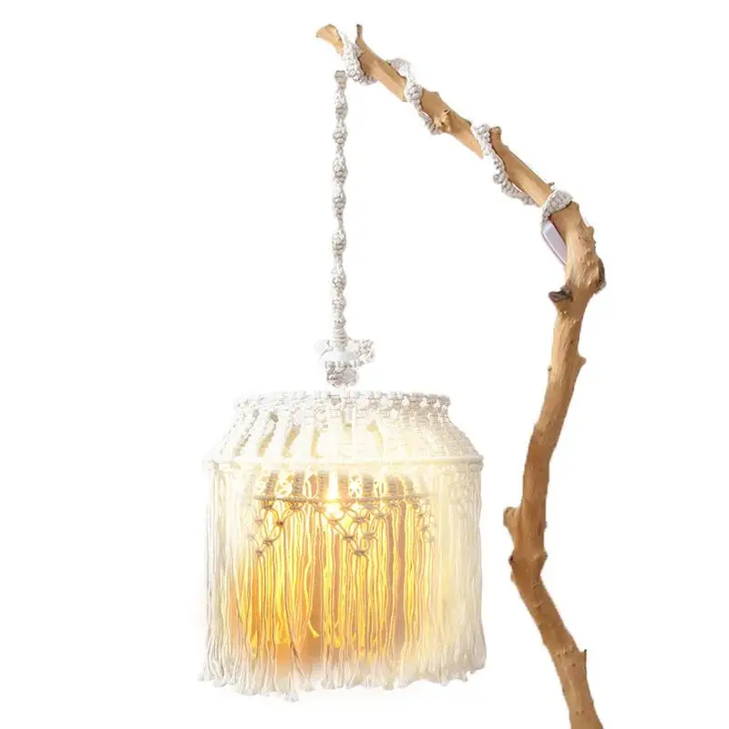 

Тканый абажур для гостиной, потолочный светильник в богемном стиле, подвесной светильник для спальни, декоративный настенный гоб