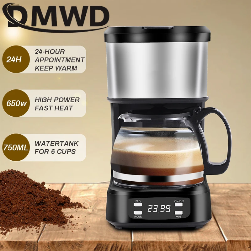 110V American Coffee Machine Automatic Drip Coffee Maker Teapot ...