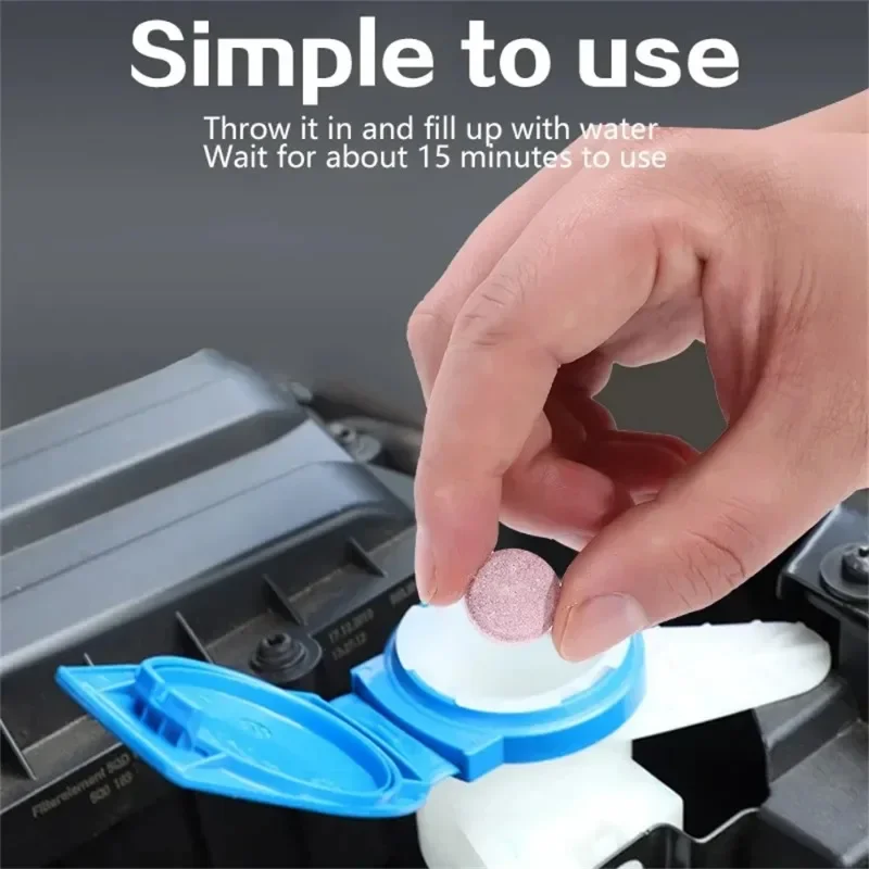 Windshield Washer Tablet Car Concentrated Effervescent Fluid Wiper Glass Solid Cleaning Tablets Window