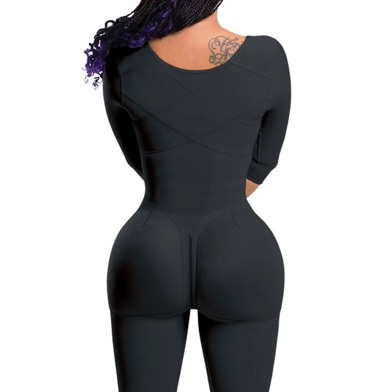Fajas High Compression Shapewear With Hook-Eyes Waist Trainer Slimming Butt-Lifting Losing Weight Body Shaper Bodysuit