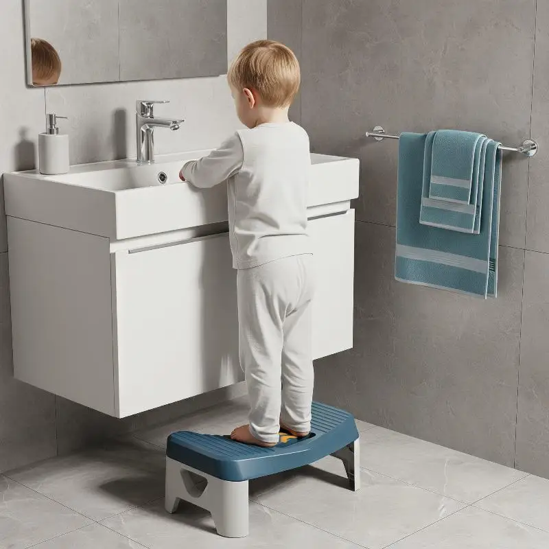 Sgabello da Toilette Confortevole per Adulti e Bambini - immagine 4