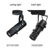 Theater Stage Zoom Spotlights, LED Focus Logo Projector Track Lights,Industrial Gobo Lights for Company Restaurant Store Wedding 2