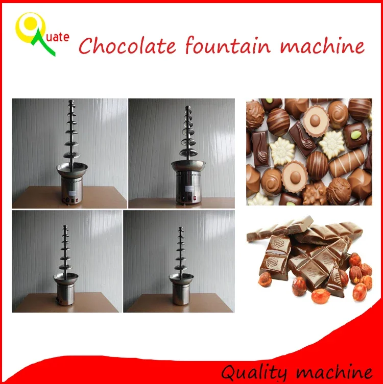 Fashion Double Towers Chocolate Fountain Machine / Five Layers Commercial Fountain