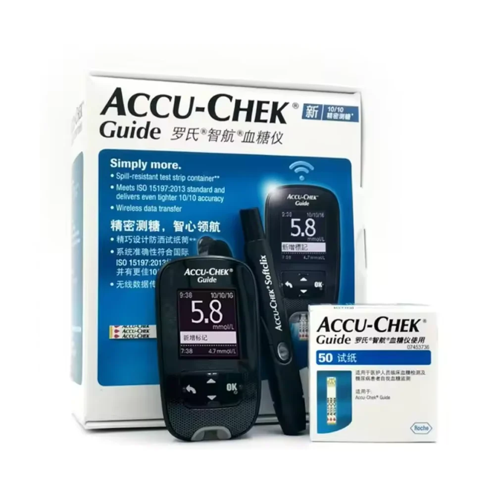 Misuratore Di Glucosio Accu-Chek Guida (Dispositivo + 50 Strisce Reattive)
