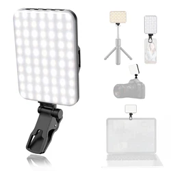 Portable LED Selfie Light with 60 High-Quality Beads and 7 Adjustable Modes (WHITE)