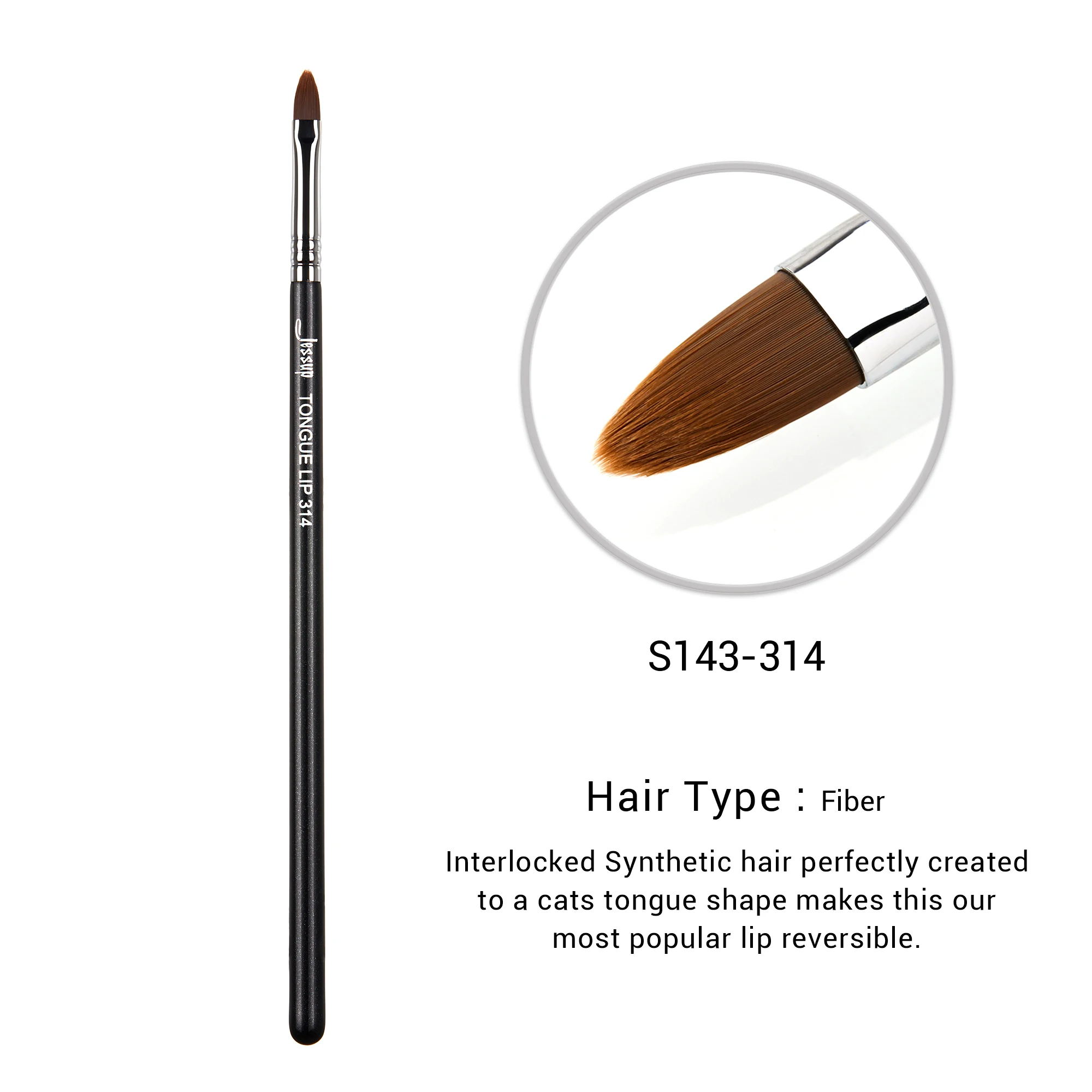 Jessup Lip Brush Professional Lip Makeup Brushes Lipstick Streak-Free Application Small Tongue Shape Contour Define Lips