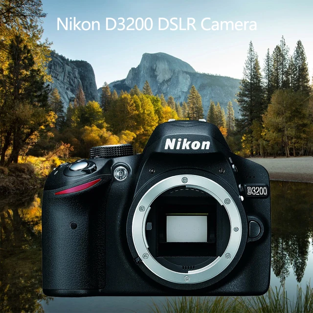  Nikon D3200 24.2 Megapixel HD Video,Wi-Fi Compatibility D-SLR  Body Only (Black) : Electronics