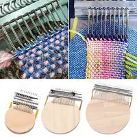 Petit métier à tisser en bois de type Speedweve, outil textile bricolage, machine à repriser, outil de réparation amusant, rend les coutures, réparer les jeans et les vêtements 2
