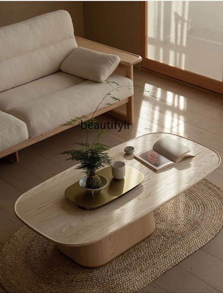 

yj Coffee Table Japanese Style Solid Wood Table Small Coffee Table Living Room Pier Type Sofa and Tea Table Table-Console