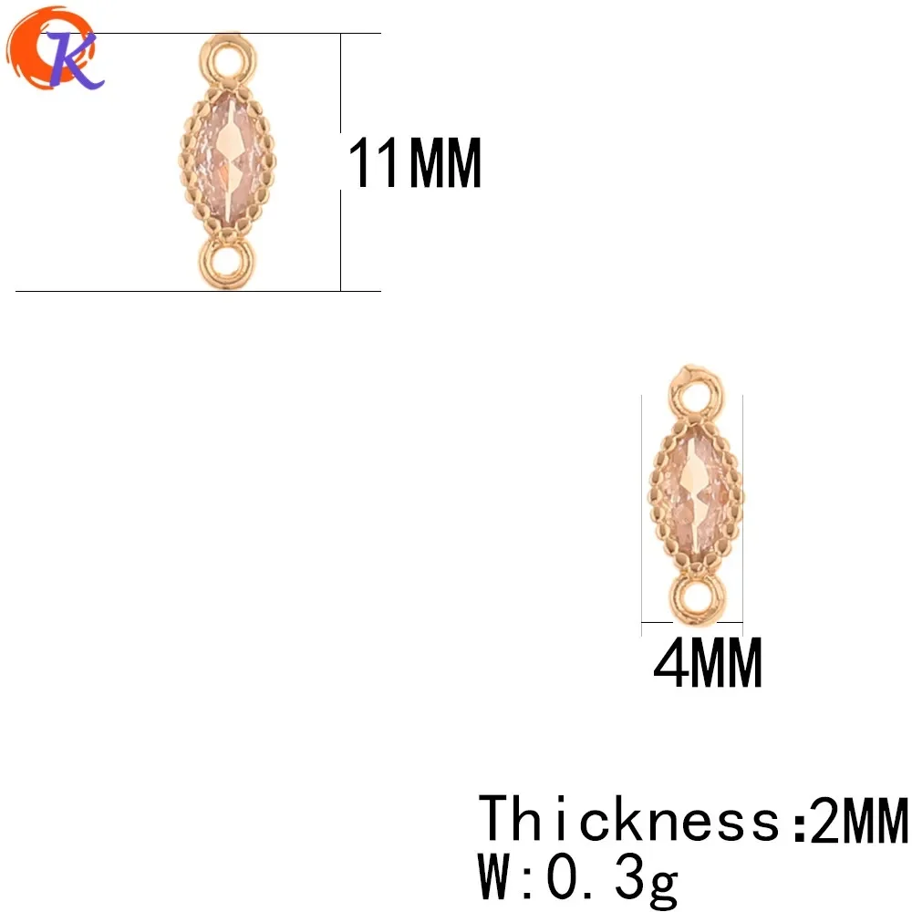 코디얼 디자인 쥬얼리 액세서리, 핸드메이드, CZ 귀걸이 커넥터, 별 꽃 모양, DIY 쥬얼리 부품, 100 개
