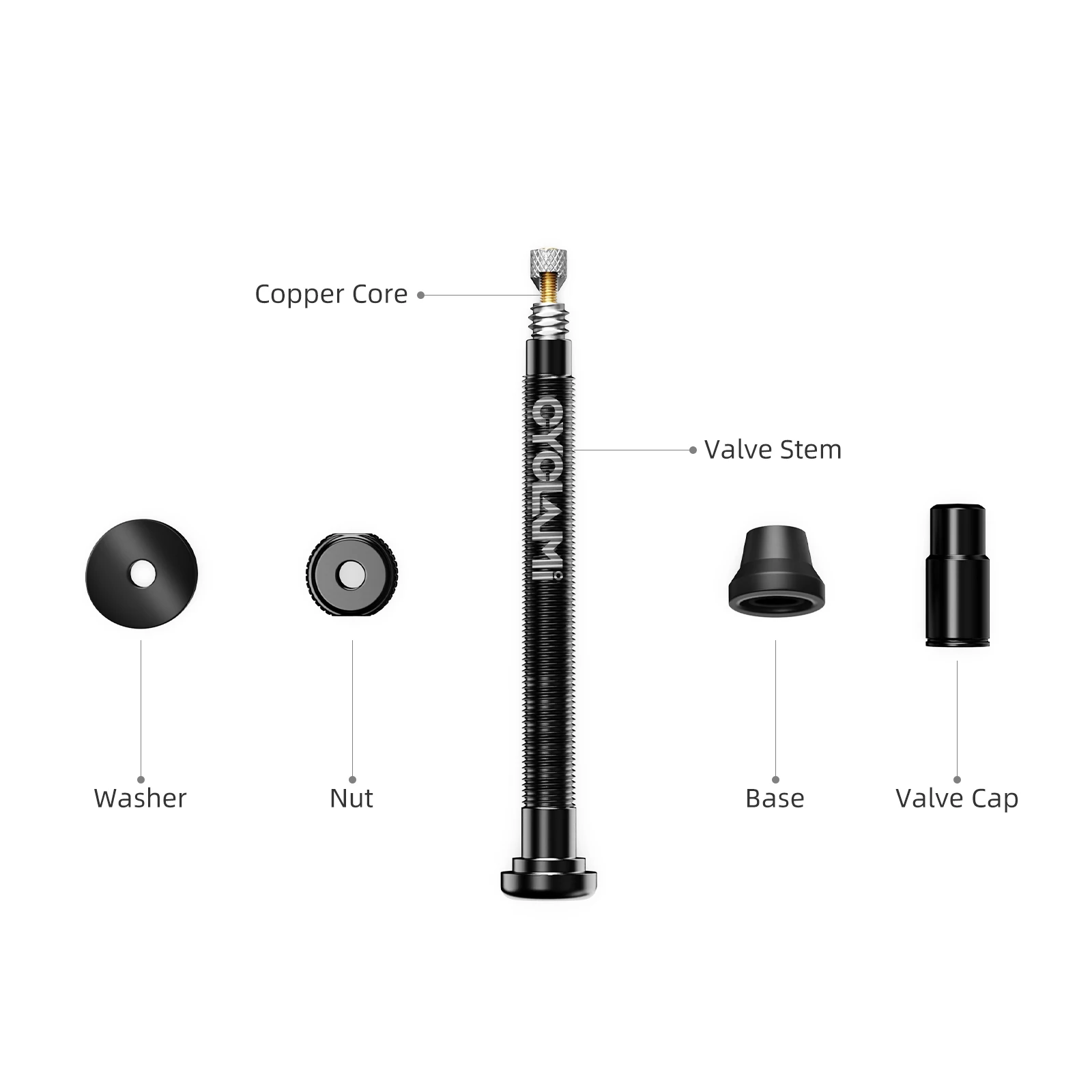CYCLAMI Tubeless Bicycle Aluminum Presta Valves with Removable Core