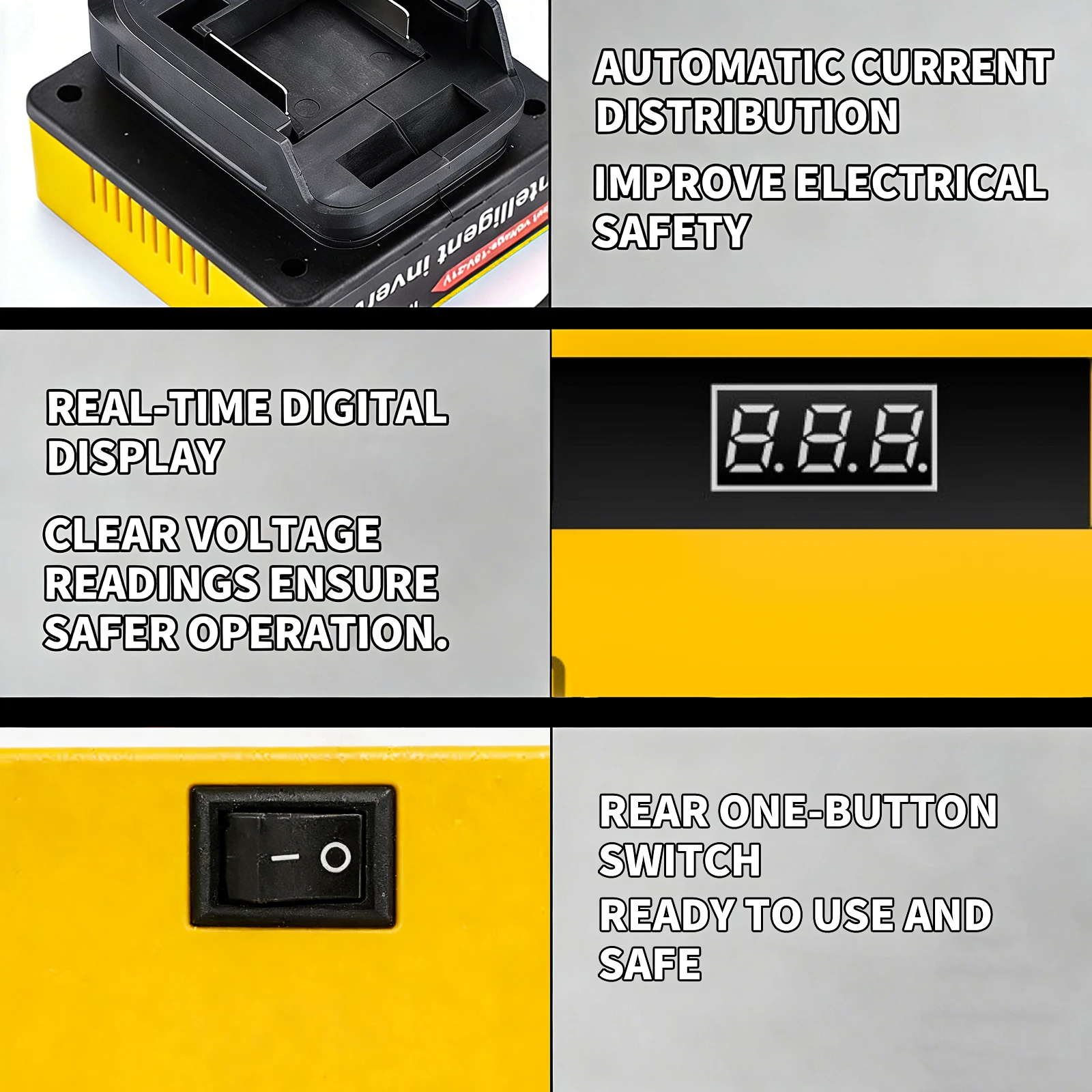 리튬 배터리 인버터 파워 뱅크, AC220V/21V 야외 가정용 다기능 지능형 변압기 전동 공구