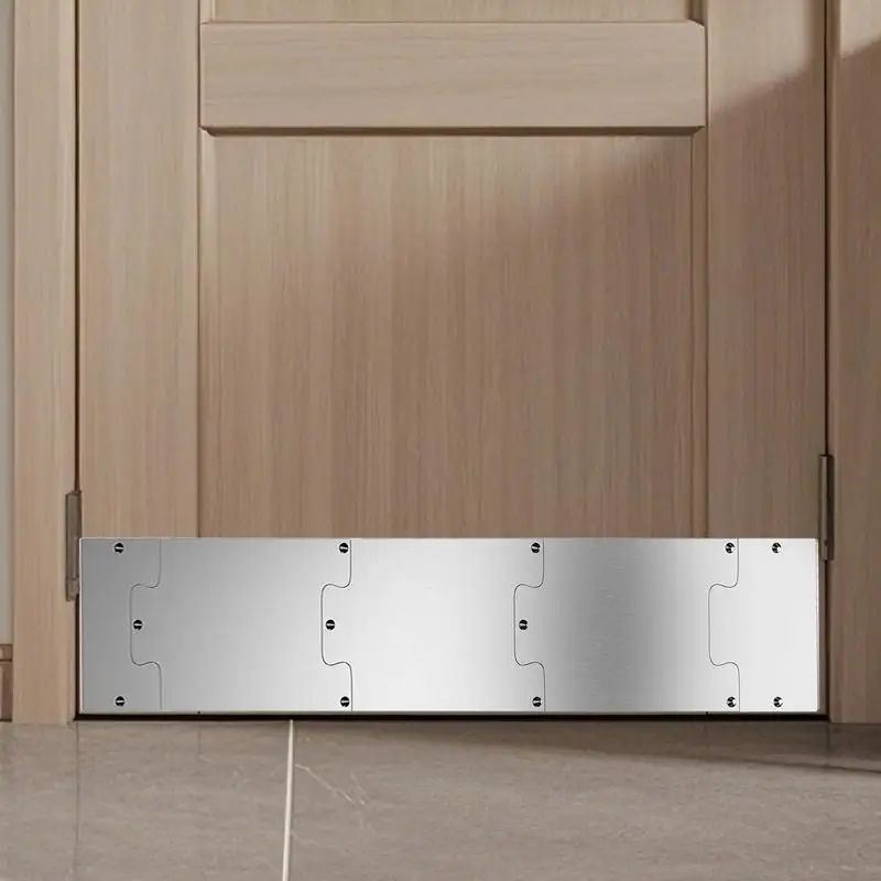 Door Kick Plate Protective Door Bottom Plate Stainless Steel Anti-Scratch Kickplate For Living Room Bedroom Garage Warehouse