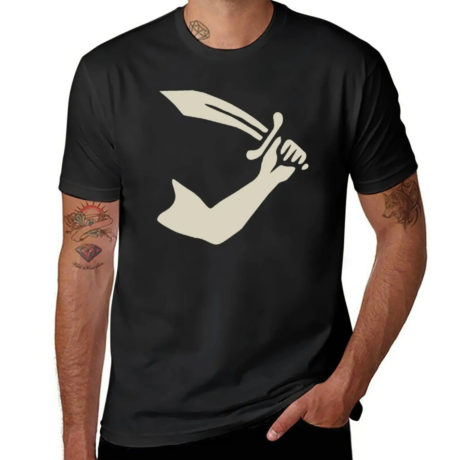New Pirate : Thomas Tew Flag T-Shirt Anime Camicetta Tees T-Shirt Da Uomo