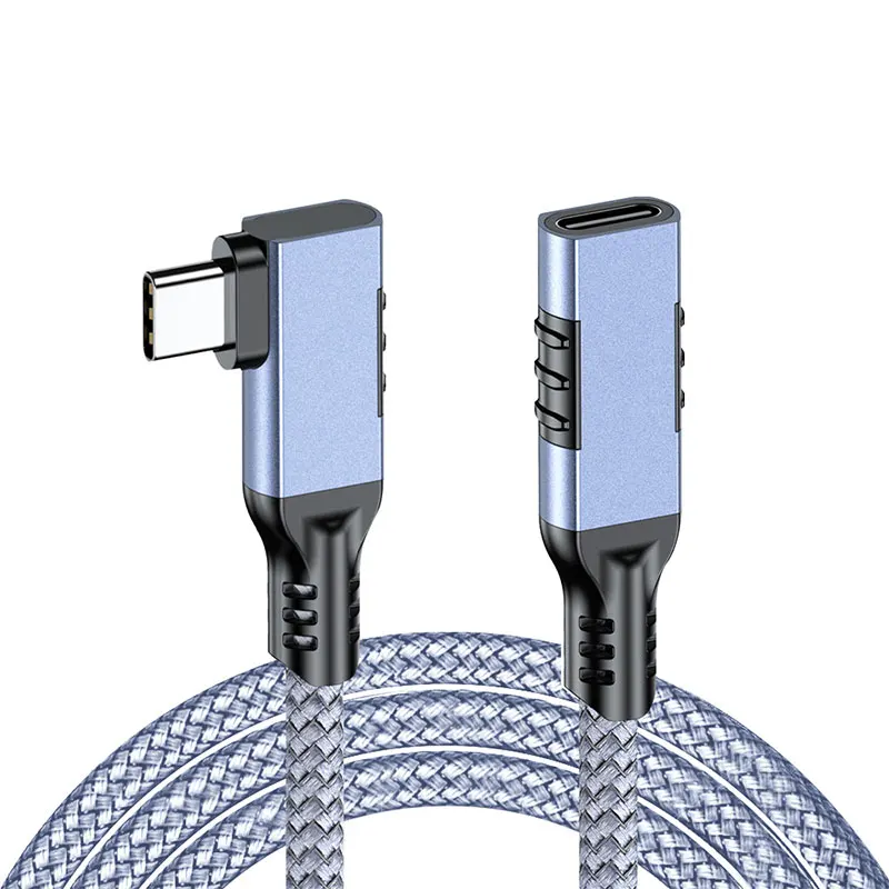 Premium USB-C Extension Cable - 90 Degree Angle, Ultra-Fast 240W Charging, 20Gbps Data Transfer, 8K@60Hz Support, Available in 3M and 5M Lengths