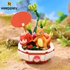 Keeppley Pokemon Building Block Pikachu Charmander Squirtle Model Toy HomeDecoration Plant Potted Flower Brick  Toy Child Gift 6