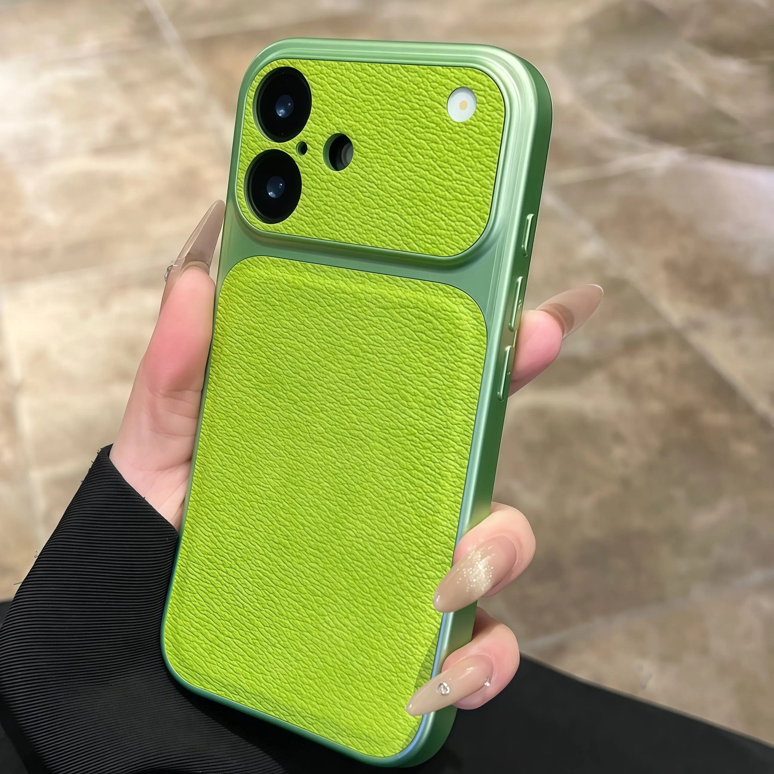 Original Matte Leather Texture Phone Case For iPhone 17 16 15 14 13 Pro Max Camera Protection Non-slip Shockproof Bumper Cover 5