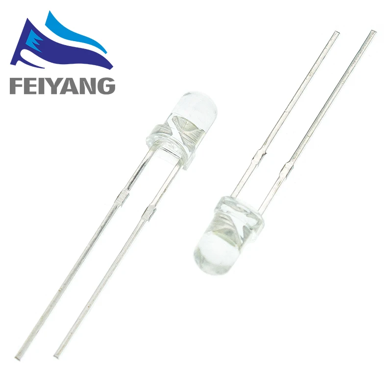 100 stücke 3mm LED Licht Emittierende Diode Kit Warm weiß Rot Blau Grün UV Orange Gelb Rosa Farbe Birne lampe Set 3V PCB Sortiment – Detail 4