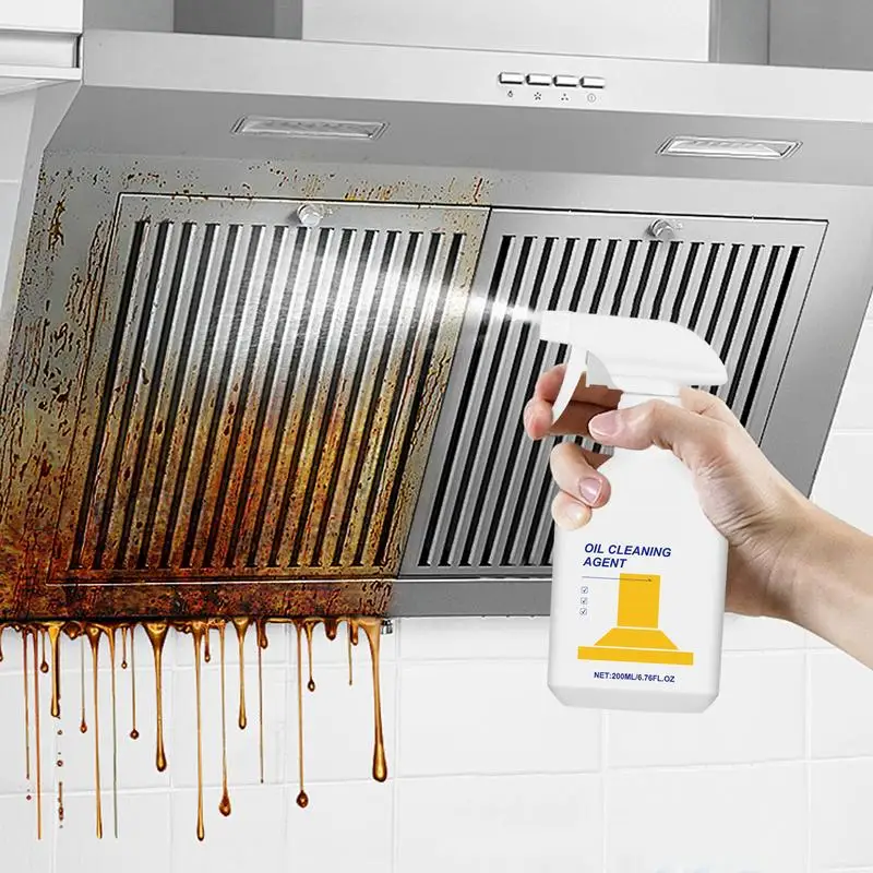Heavy Oil Stain Cleaner Gentle Safe Kitchen Cleaner Spray Household Cleaners Efficient Oil Stain For Pots And Pans