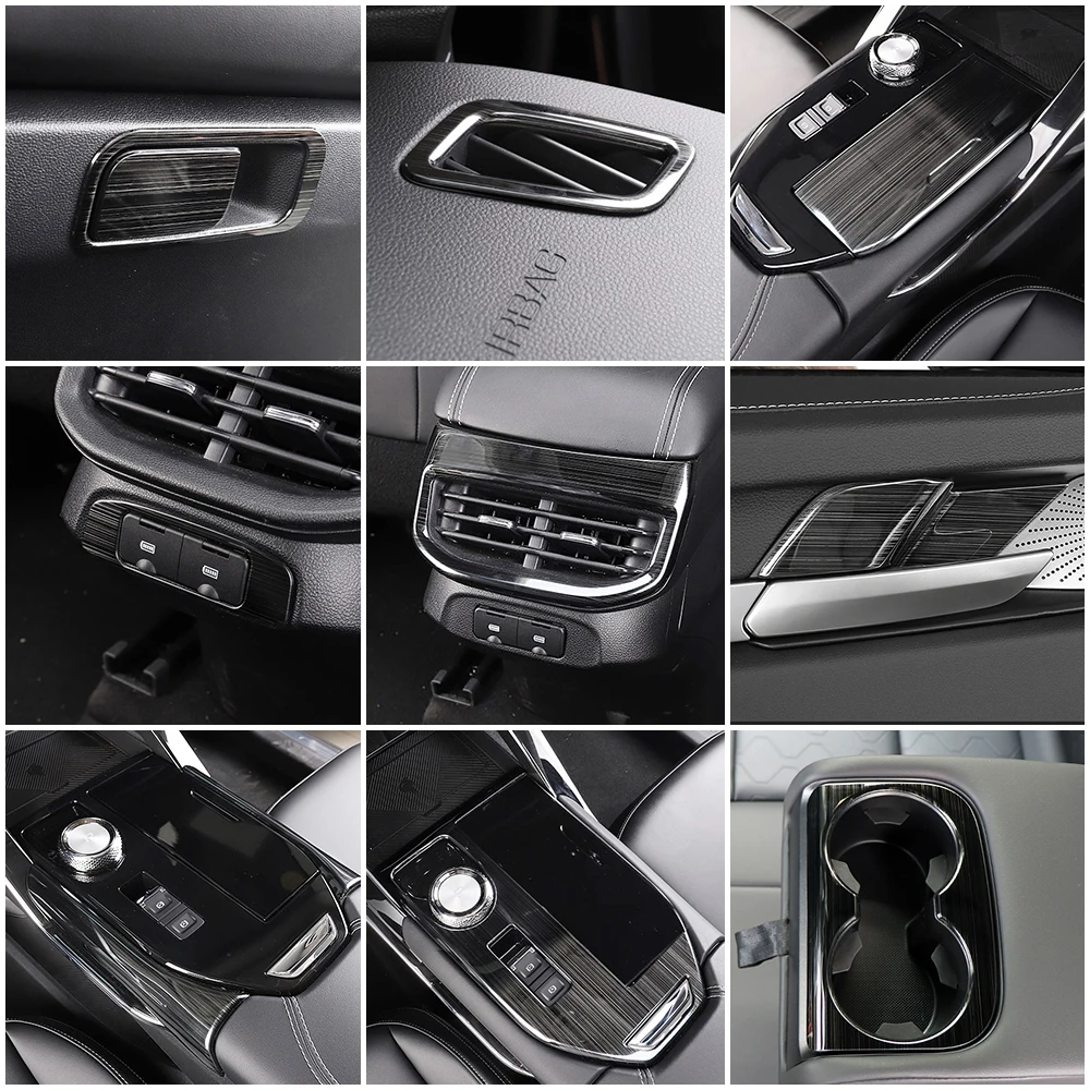 

For Haval H6 3rd Gen 2021 2022 Car Interior Accessories Center Control Part Refit Panel Frame Trim Stainless Steel Sticker
