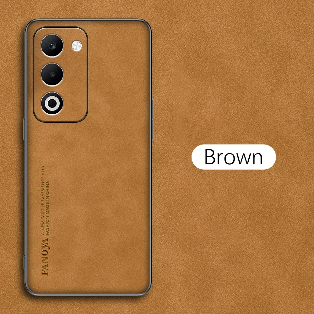 Vintage Sheepskin Leather Case with TPU Soft Frame Protection