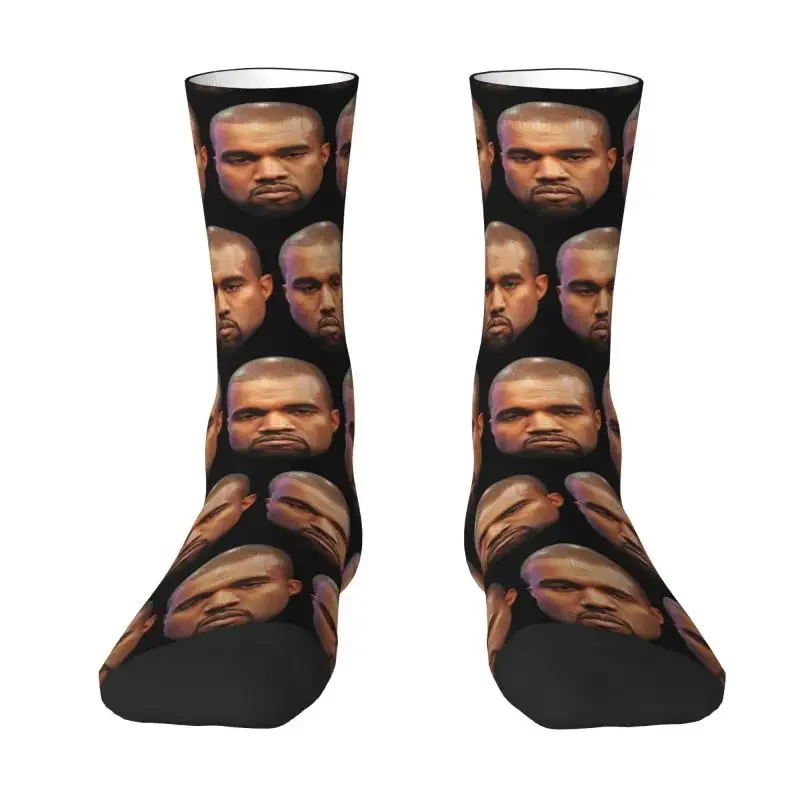 

Fashion Men's Kanye West Funny Meme Dress Socks Unisex Breathbale Warm 3D Print Crew Socks