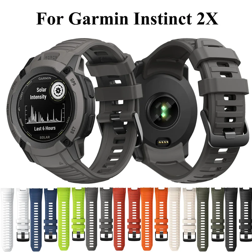 

Ремешок для наручных часов Garmin Instinct 2X, официальный силиконовый сменный Браслет для наручных часов, браслет Correa, быстросъемные аксессуары