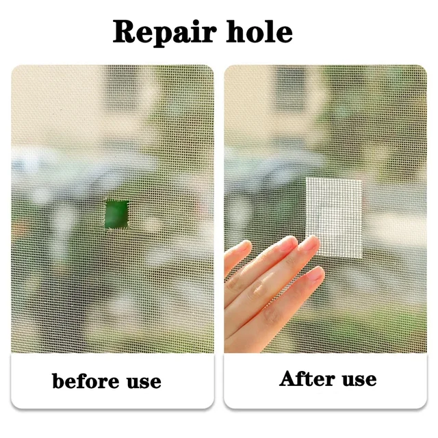 1 ruban de réparation d'écran de fenêtre étanche facile à appliquer – Gardez les moustiques sort avec notre patch en maille anti-insectes et auto-adhésif 5