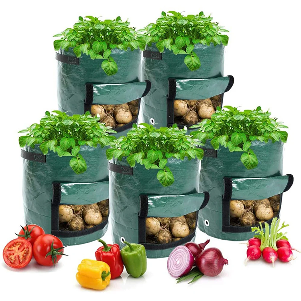 Potato Grow Bag PE Vegetable Grow Bags With Handle Thickened Growing